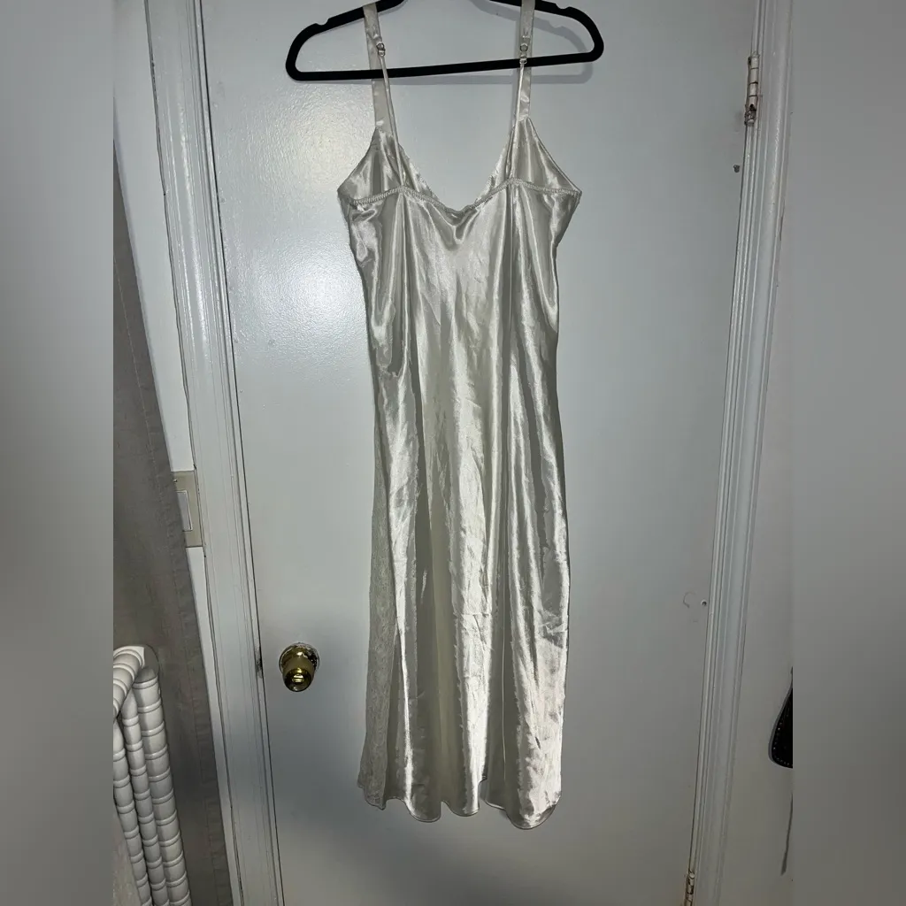 Vintage Flora‎ Nikrooz Ivory Satin & Lace Slip Dress – Size Medium - Image 8