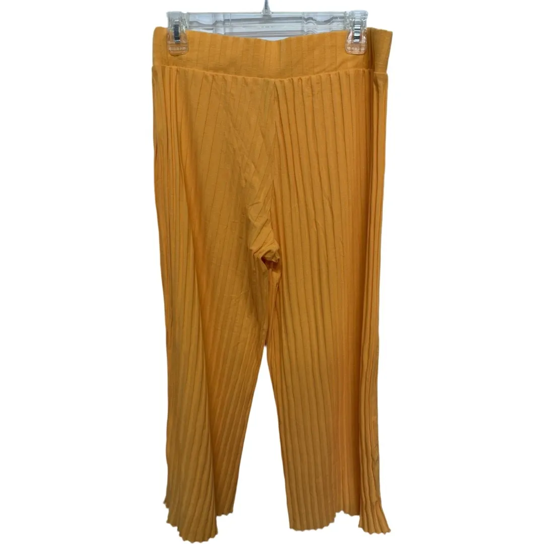 A New Day Orange Pleated Pants Size Medium Pull On Lounge Vacation Cruise - Image 5