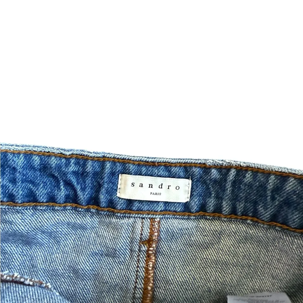 Sandro Paris Blue Denim Mini Skirt - Image 5