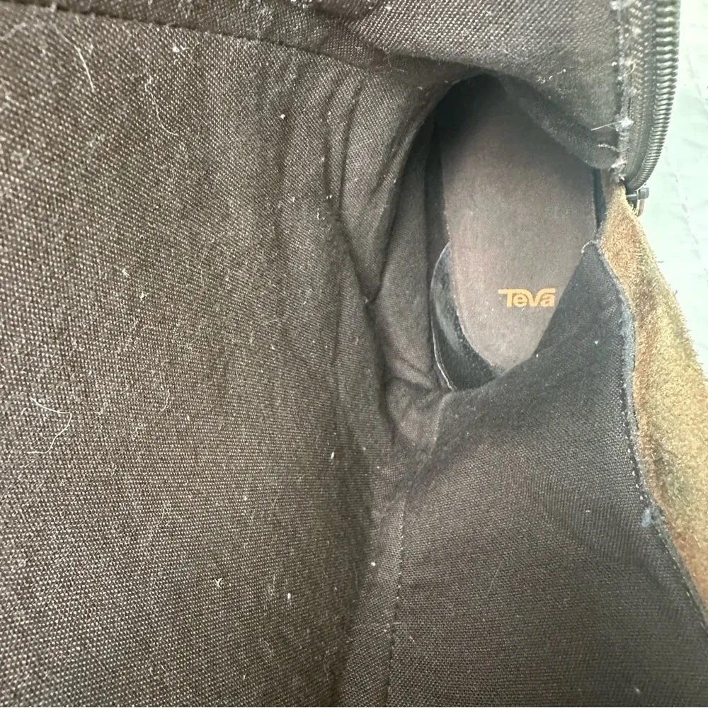 Teva De La Vina Dos Tall Bison Waterproof Leather Brown Over the Knee Boots - Image 13