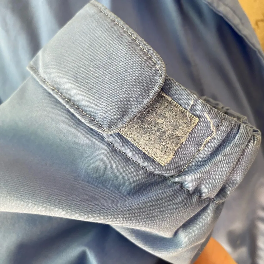 Vintage Pacific Trail Jacket Windbreaker Snap Hood Blue Womens Petite Small EUC - Image 10