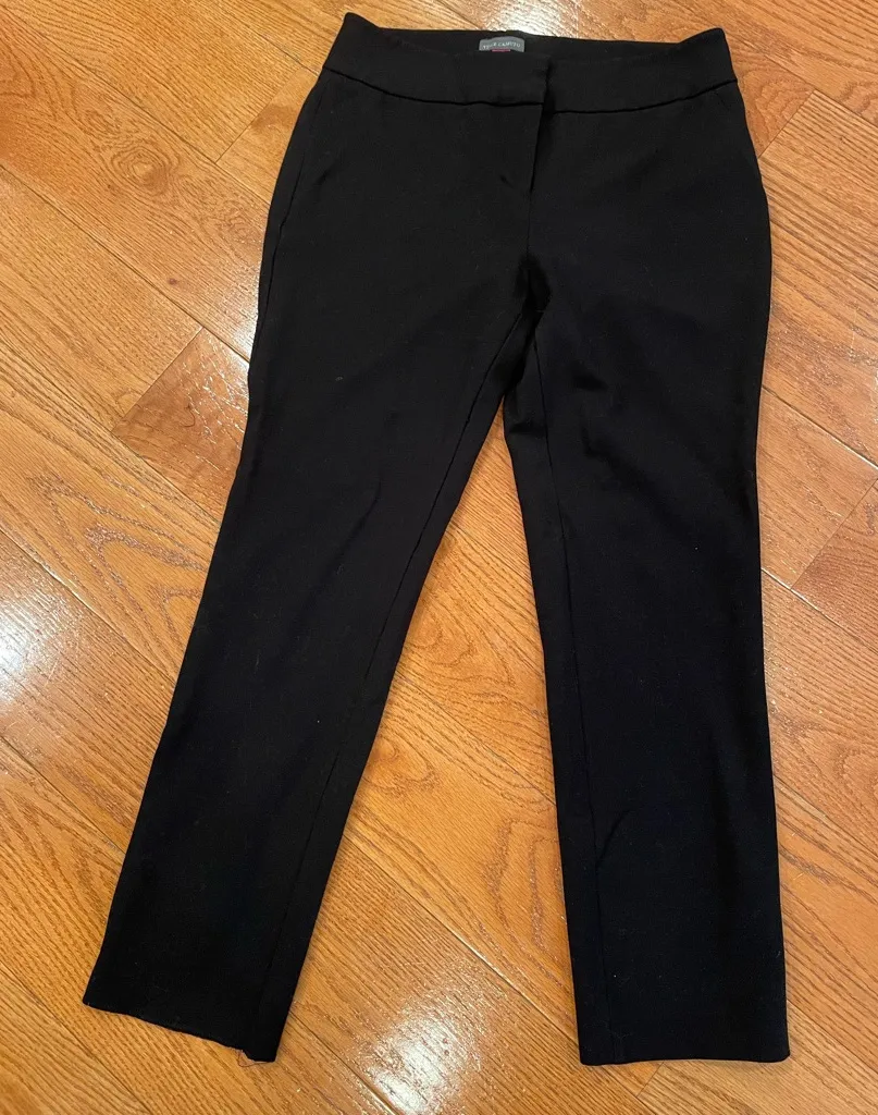 Vince Camuto Black Slim Dress Pants Women’s 6P – Tailored Stretch Work Trousers - Image 1