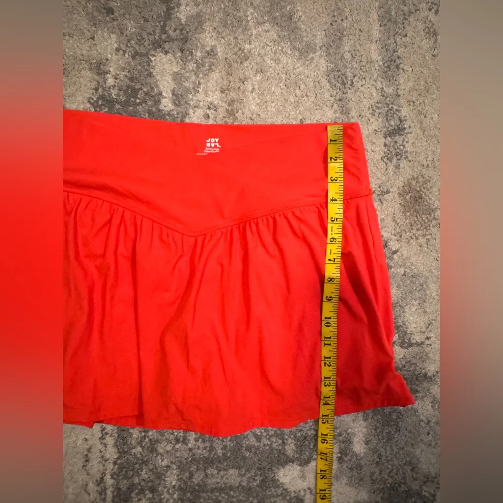 JoyLab Orange/ Red Activewear Skirt with built in shorts - Image 5