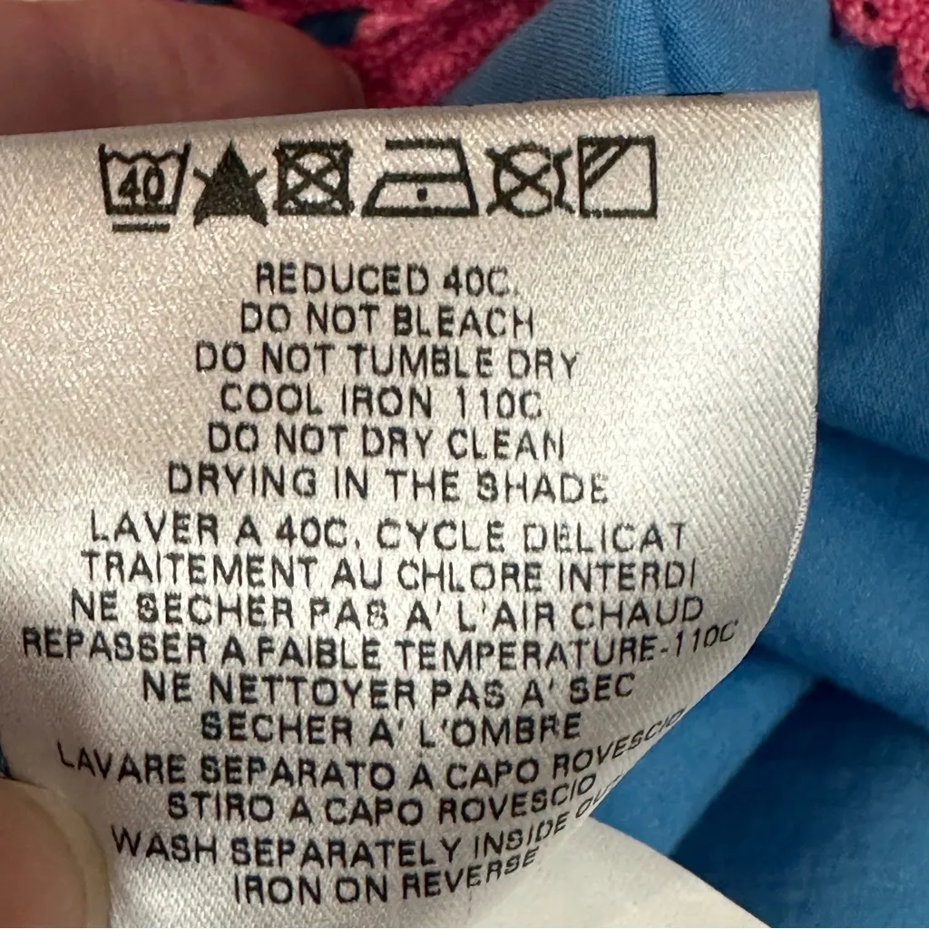 Love Moschino Blue Floral Embroidered Beaded Top Blouse Top 2 Festival Coachella - Image 12