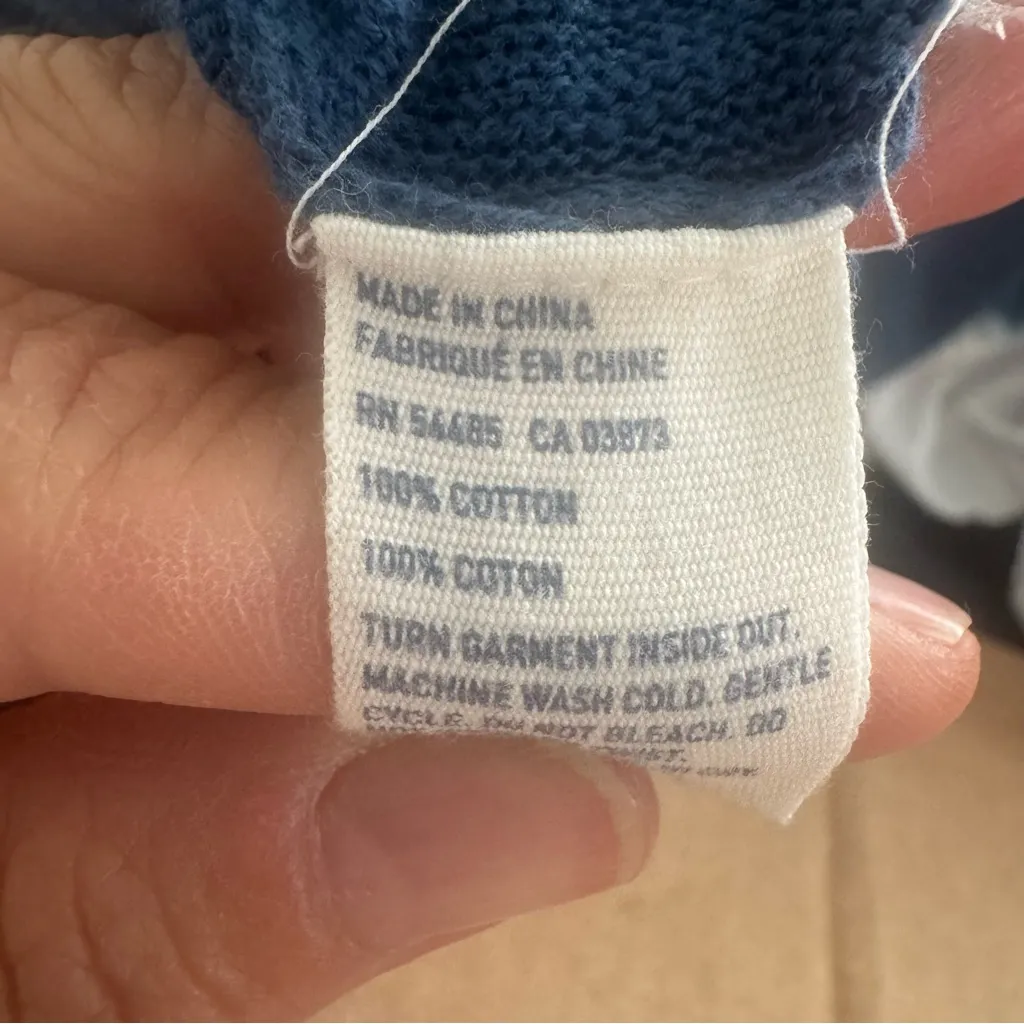 American Eagle Outfitters Navy and Cream Cardigan - Image 6