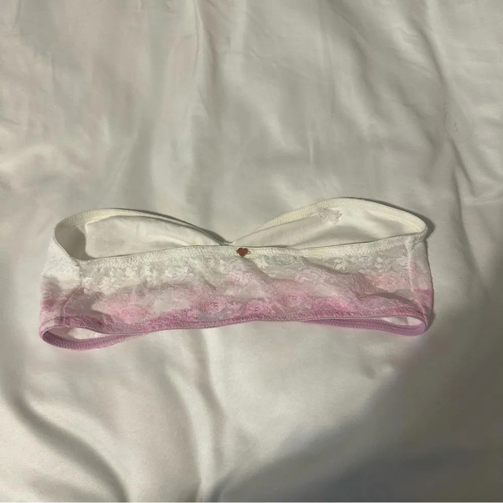 Y2K Victoria’s Secret Pink Lace Bandeau - Image 2