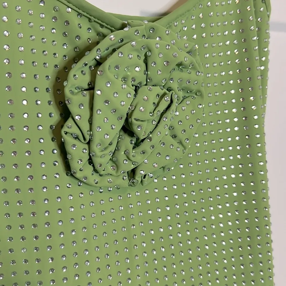 NWT WeWoreWhat Crystal Embellished Spaghetti Strap Slip Dress - Image 3