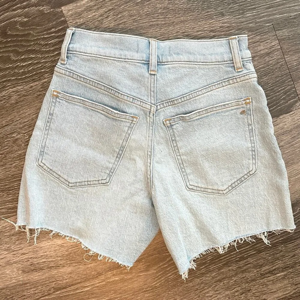 NWT Madewell The Perfect Vintage Jean Short in Fitzgerald Wash: Raw-Hem Size 23 - Image 7