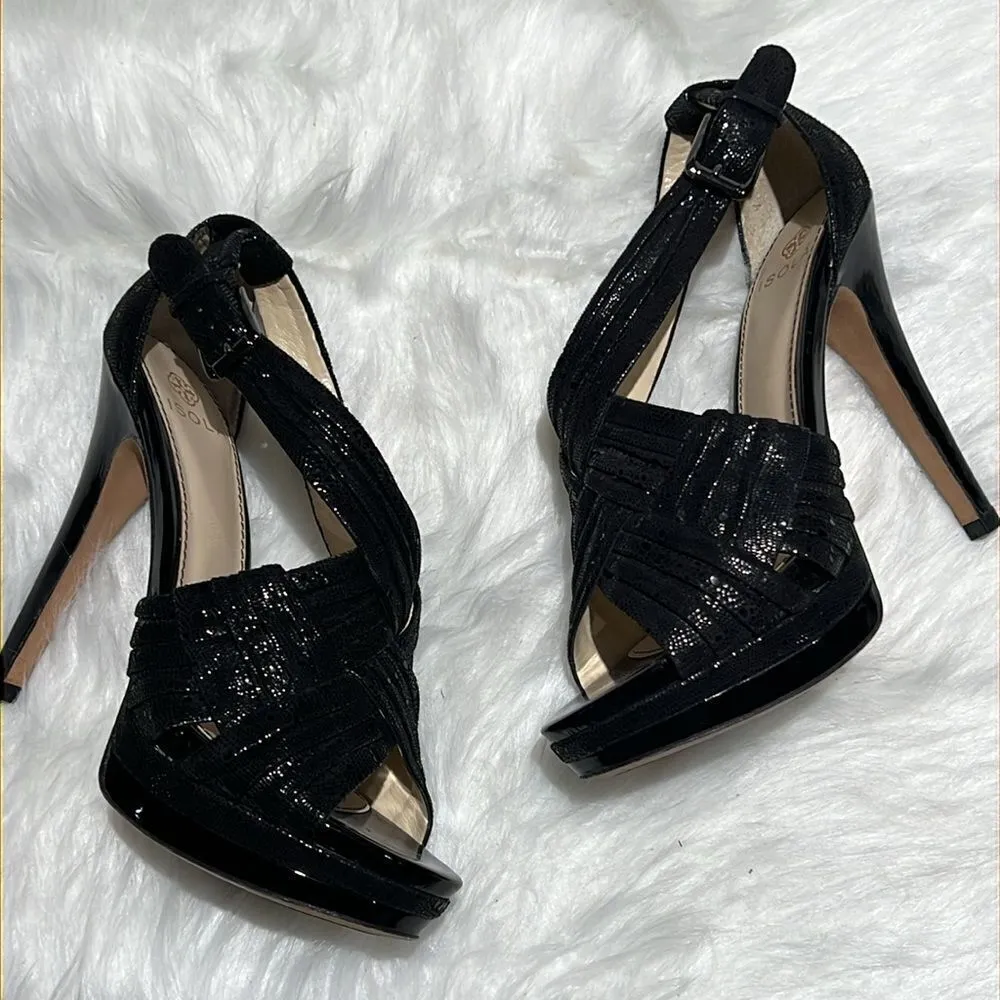 ISOLÁ Black Tejus Strappy Heels 6.5. B84 - Image 2