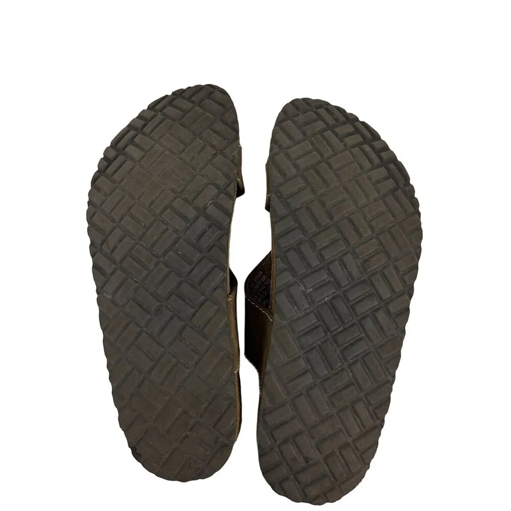 Covington Womens Brown Leather Slide Sandals Size 7 - Image 5