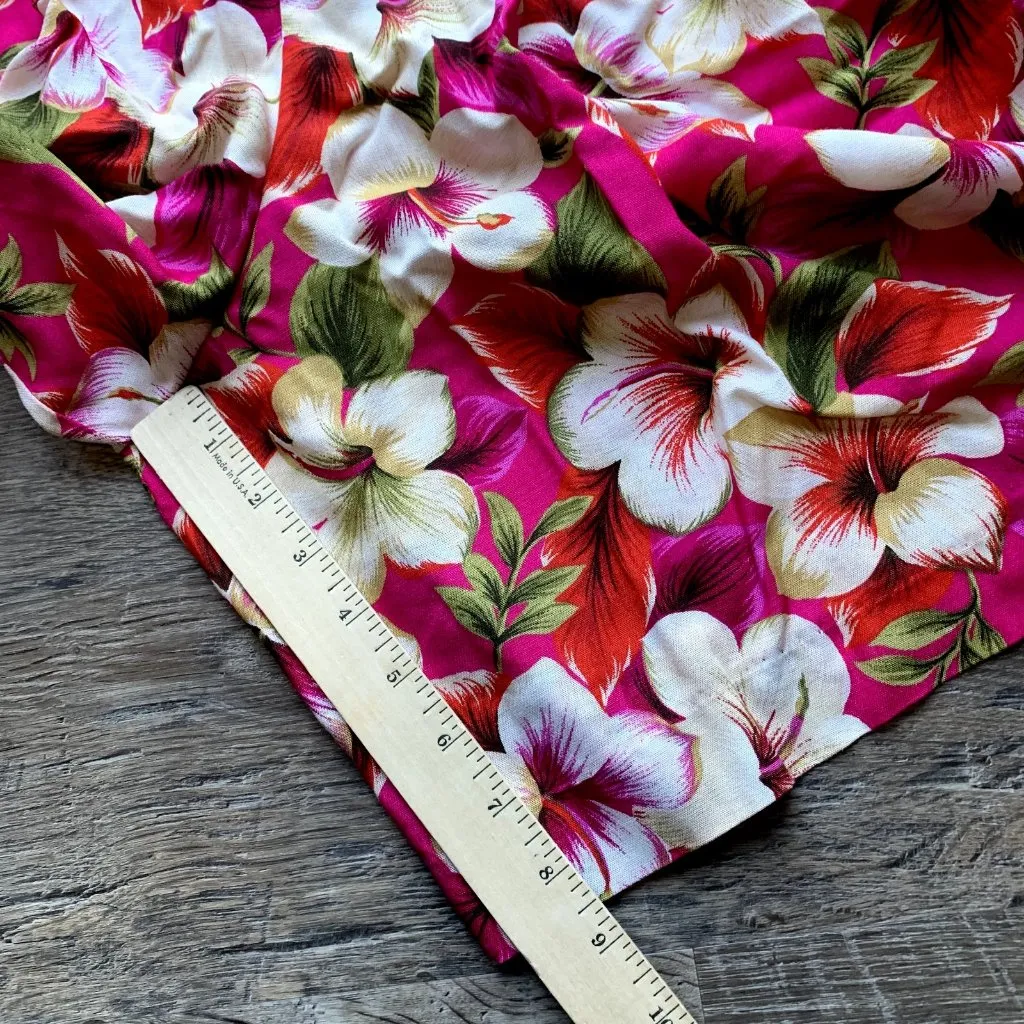 Vintage Leslie Fay Womens Shorts High Waist Tropical Hawaiian Lightweight Pink - Image 5