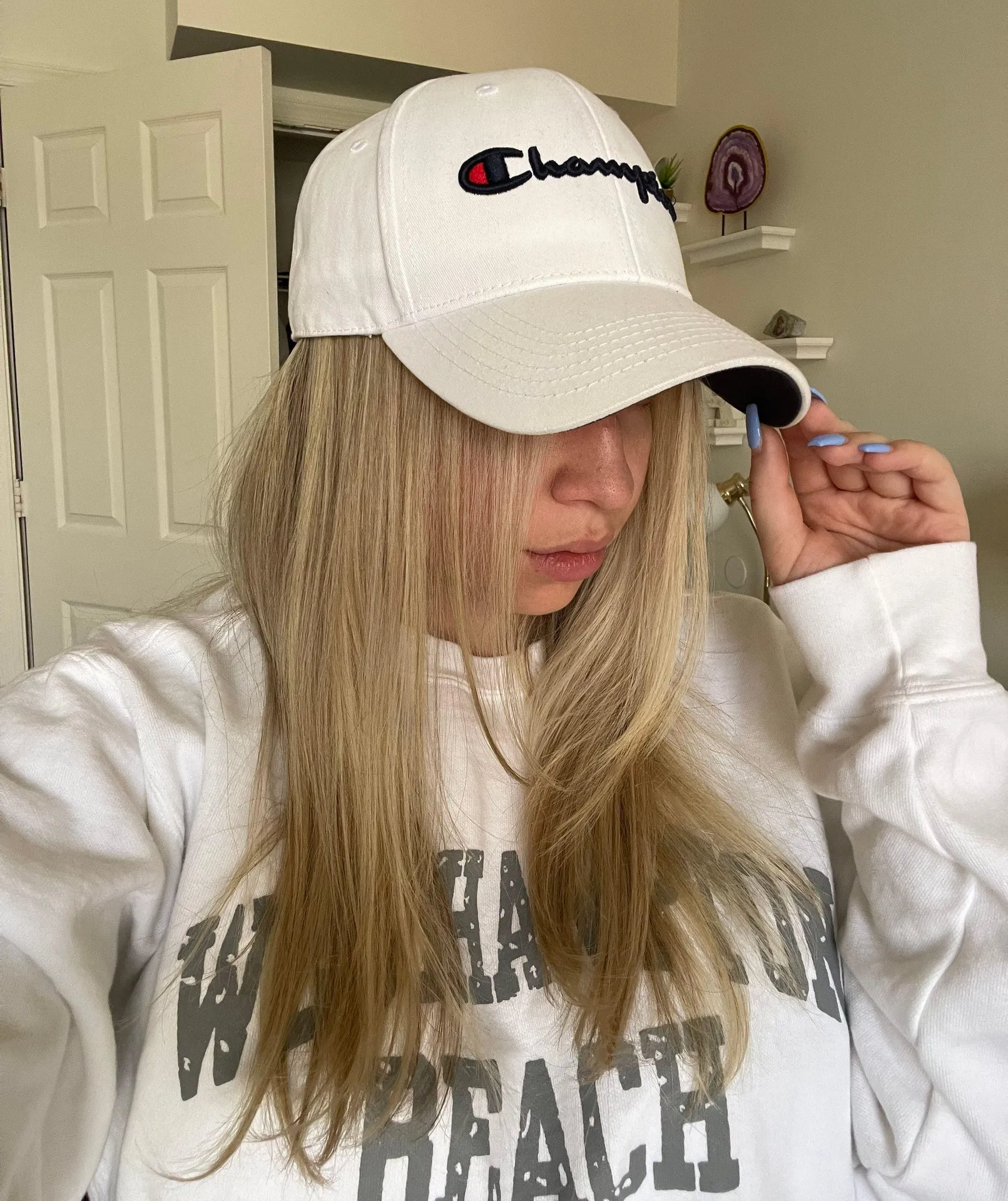 White  Baseball Cap - Image 2