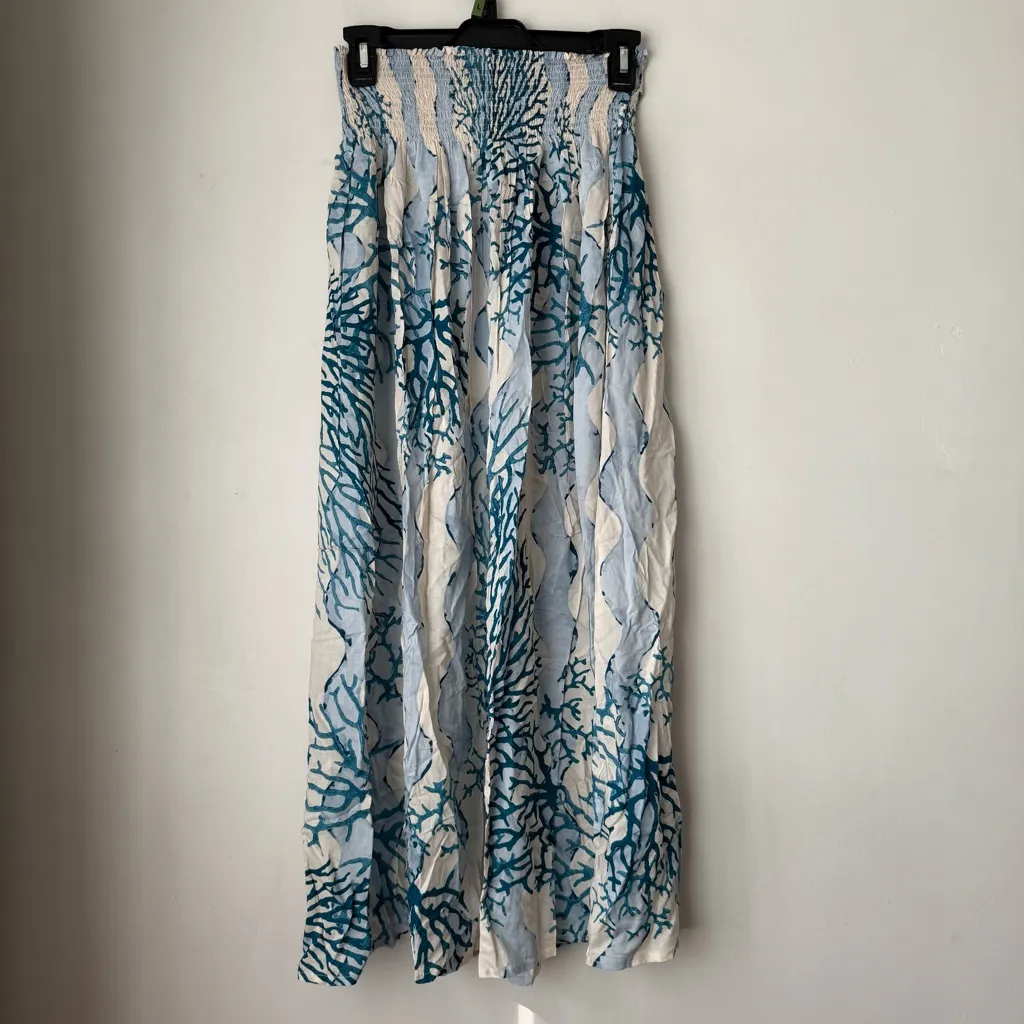 Natalie Martin White Ocean Coral Print Bella Maxi Skirt One Size - Image 6