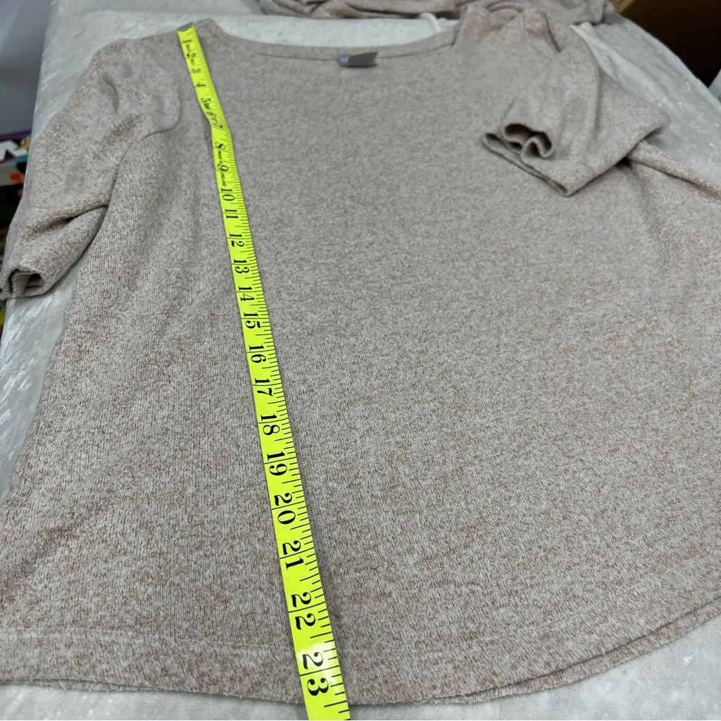 Chico’s 1 cardigan 2 piece set Beige Women's Sweater tie front & top - Image 6