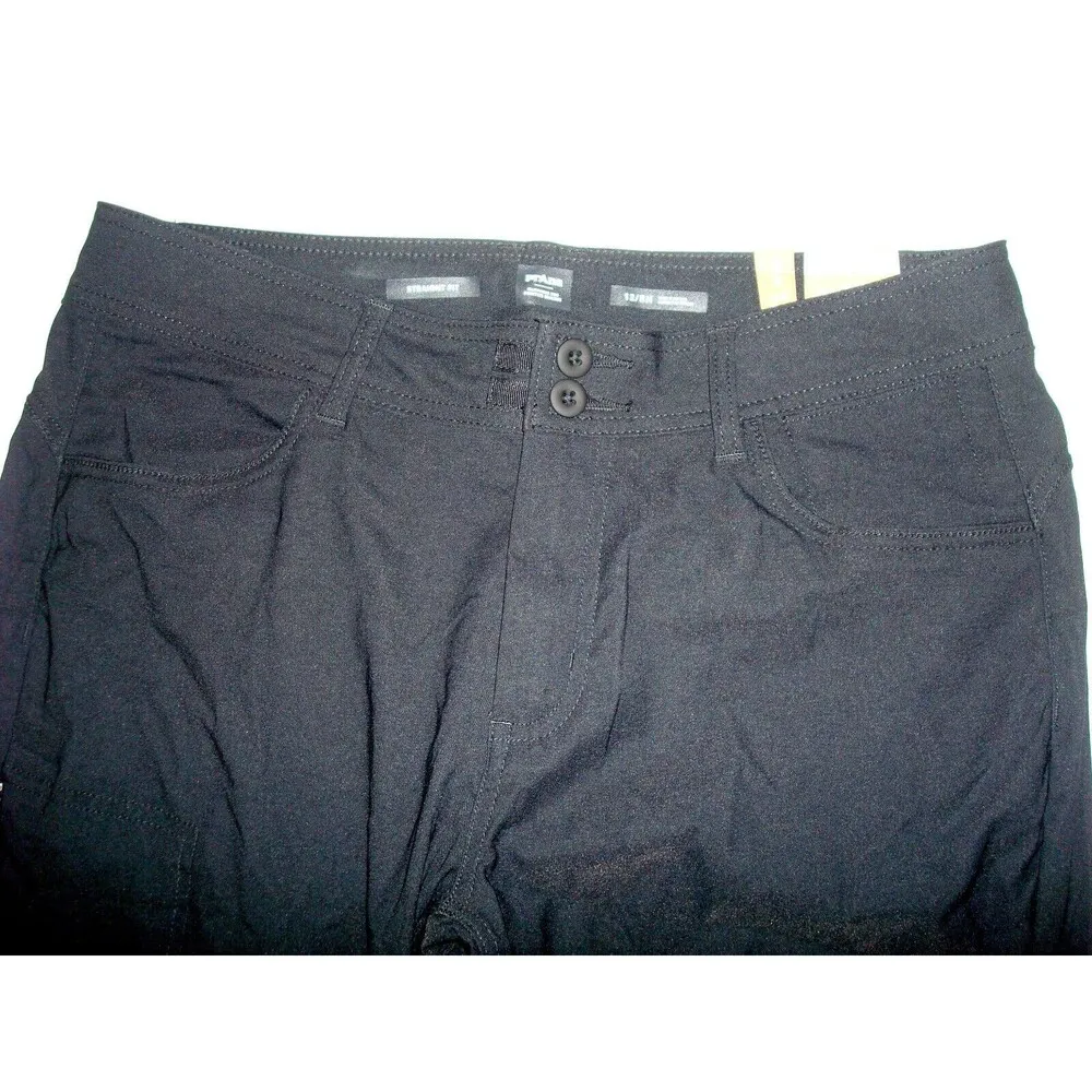 New NWT Womens 12 Short Prana Pants Halle II Pockets UPF 50 Convertible Black - Image 6