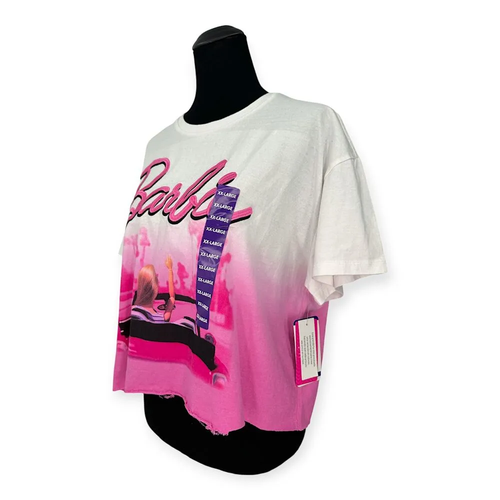 Barbie | NWT | XXL | Cropped Barbie Dream Summer Dip Dye Short Sleeve T - Image 4