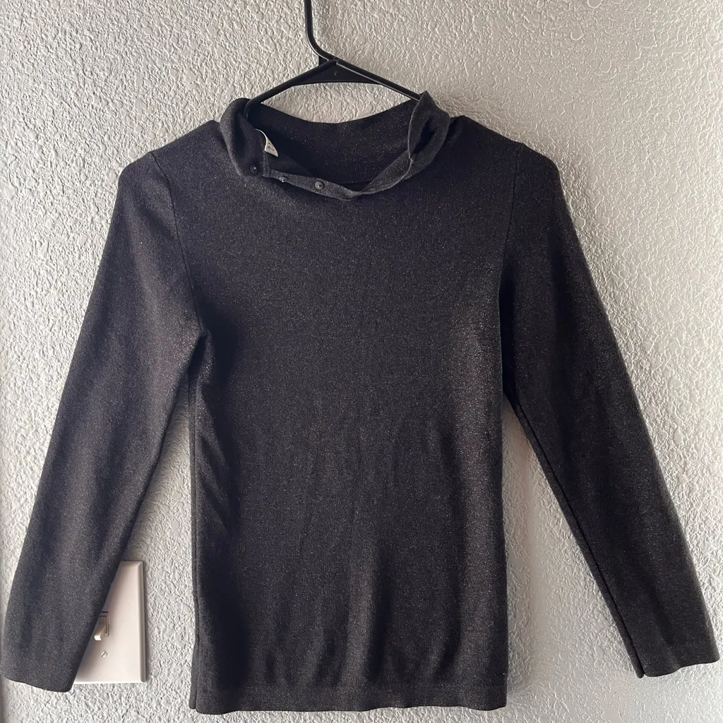 BRUNELLO CUCINELLI Black Long Sleeve Turtleneck Top‎ is atretch - Image 7