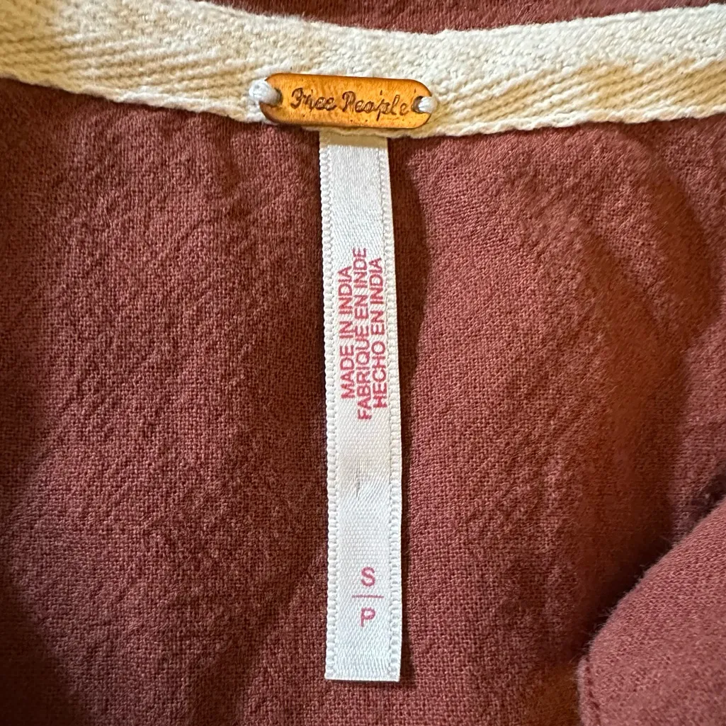 Free People Free-est No Plans Romper in Brown Size Small Utility Bohemian - Image 6