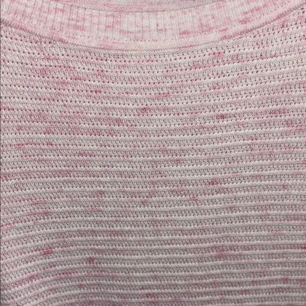 TALBOTS BRAND..HELLO SATURDAY..
PINK SPECKLED KNIT L/S CREW NECK LIGHT WEIGHT - Image 2