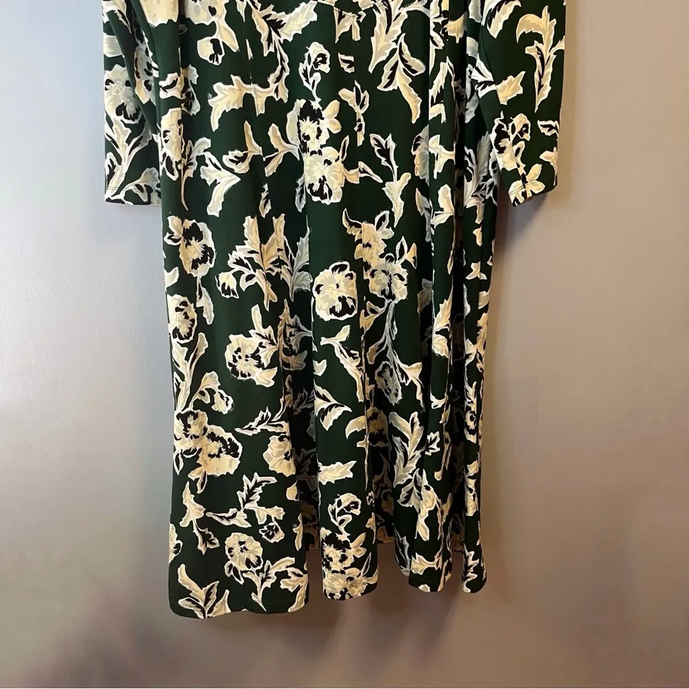 Tanya Taylor Dress Green Cream & Black Floral Thea Dress in Martini Multi 3X NWT - Image 7