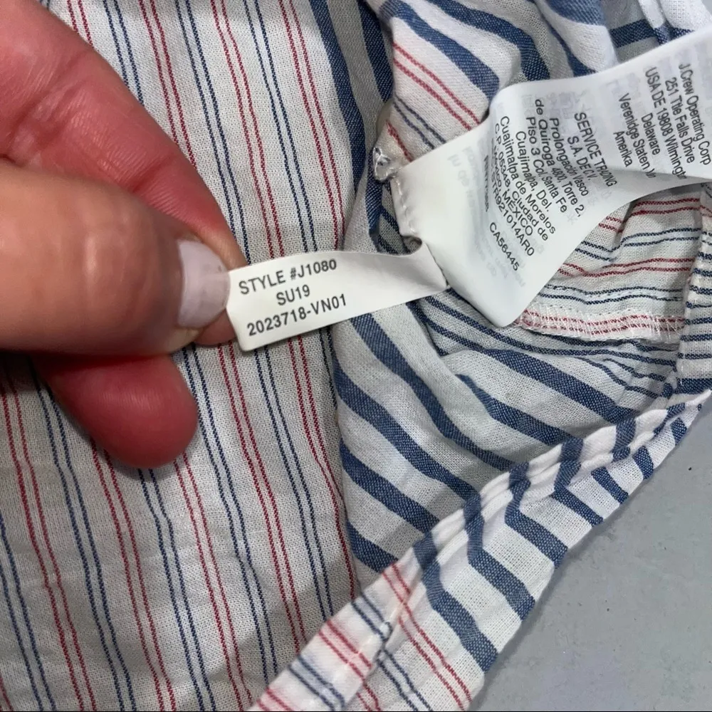 Madewell Tie Front Rawley Stripe Shirt Top - Image 10