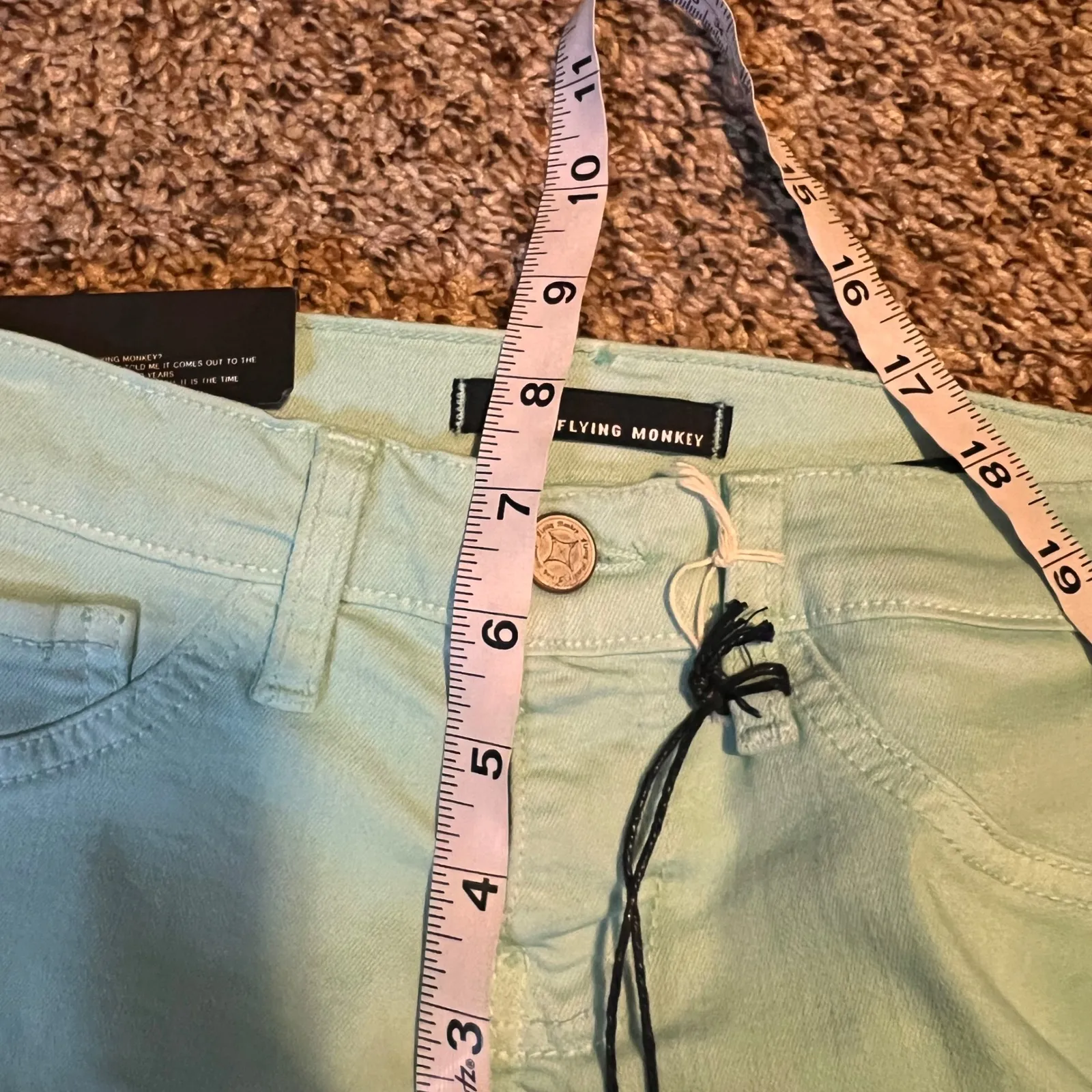 Flying Monkey Women's Mint Green Skinny Jeans Size 3 New‎ With Tags - Image 5