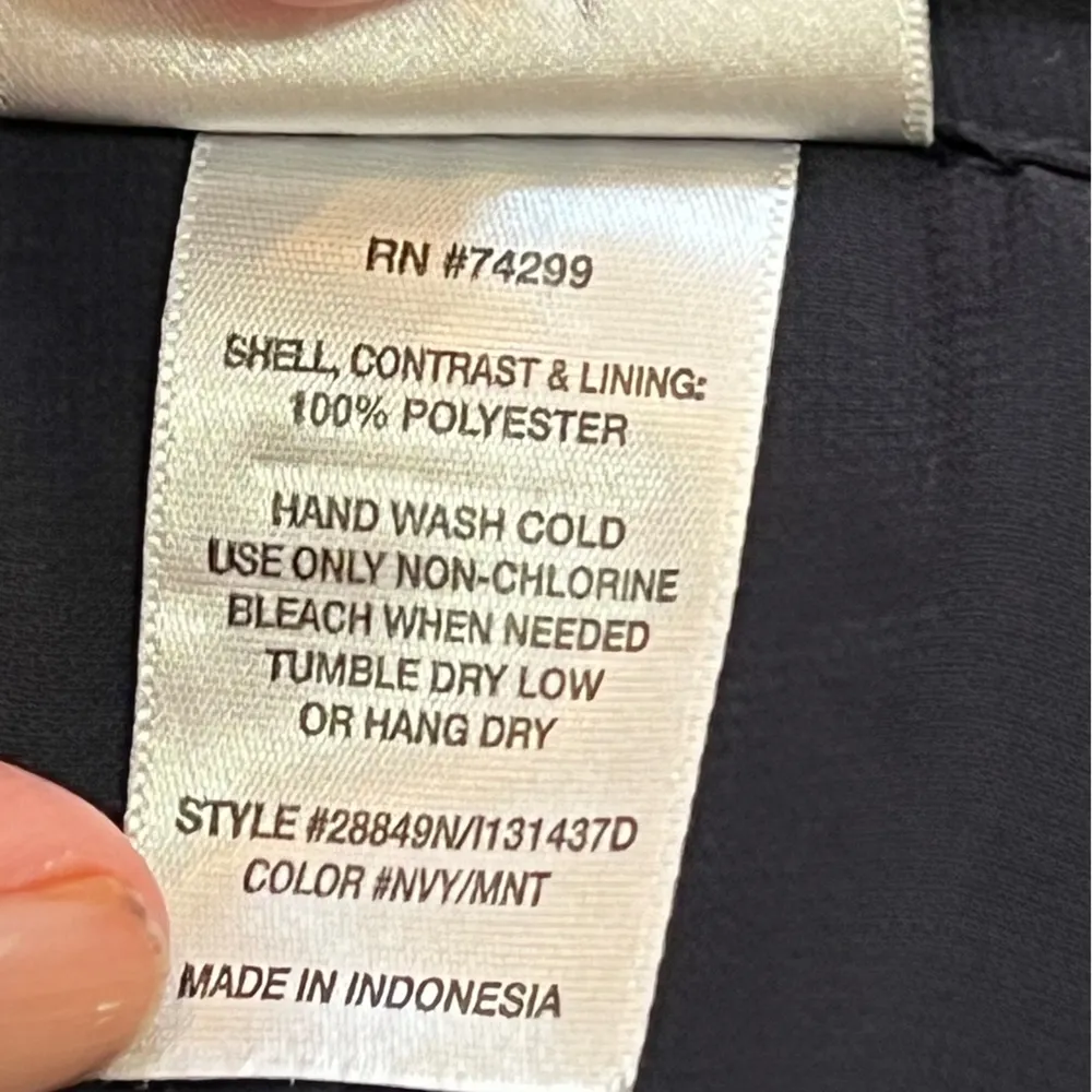 SWEET STORM blue dress short sleeveless collar elastic waist size medium - Image 9