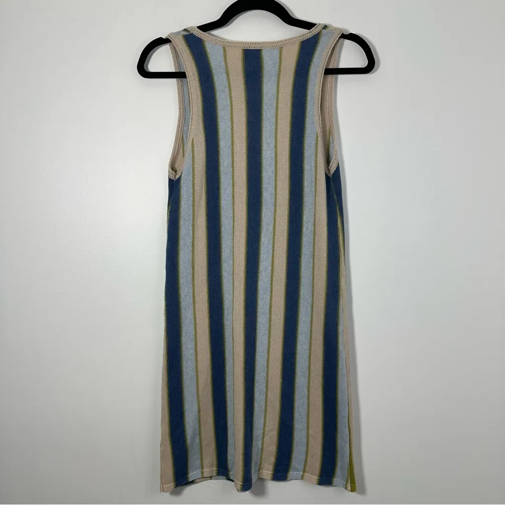 Heartloom Revolve Striped Crochet Cotton Blend Tank Dress Size XS - Image 2