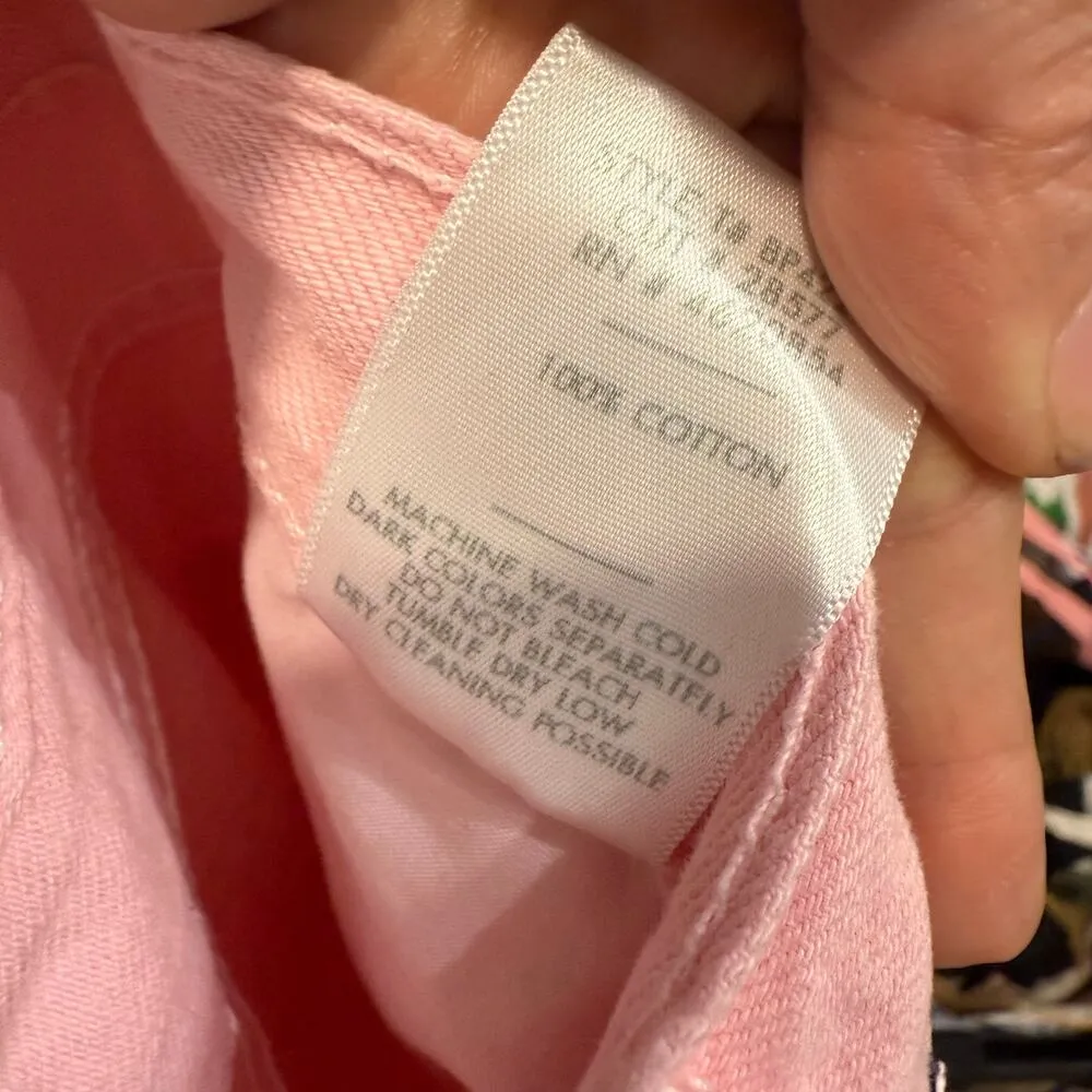 Just Black Denim Pink High Rise Wide Leg Jeans Sz 24 - Image 8