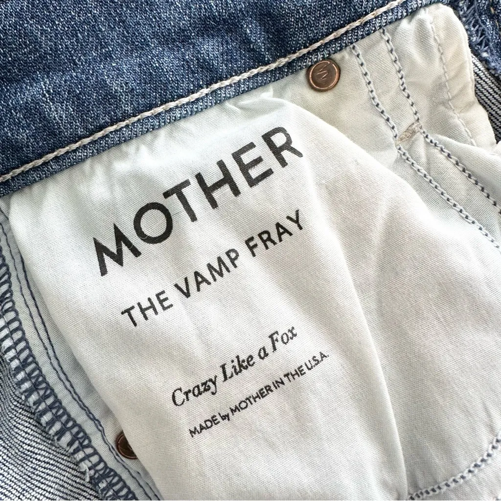 MOTHER The Vamp Fray Jeans 25 Blue - Image 15