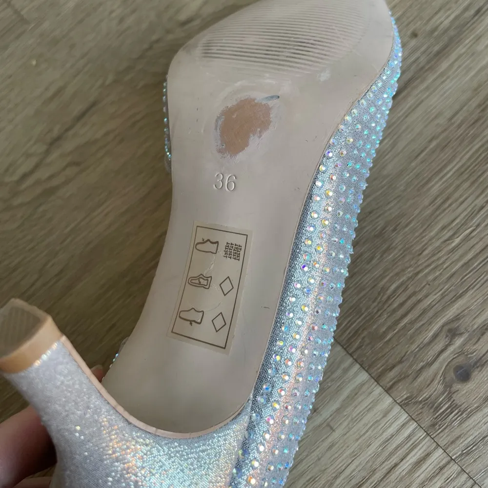 Kurt Geiger Carvela Bejeweled Silver Cut-Out Heel - Image 6