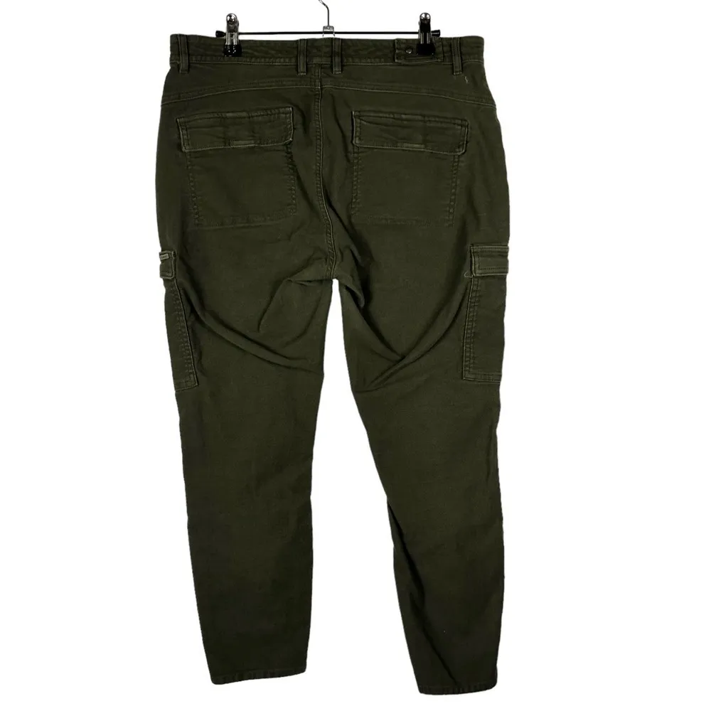 Prana Nikit Slate Olive Green Cargo Skinny Hiking Pants 12 - Image 4
