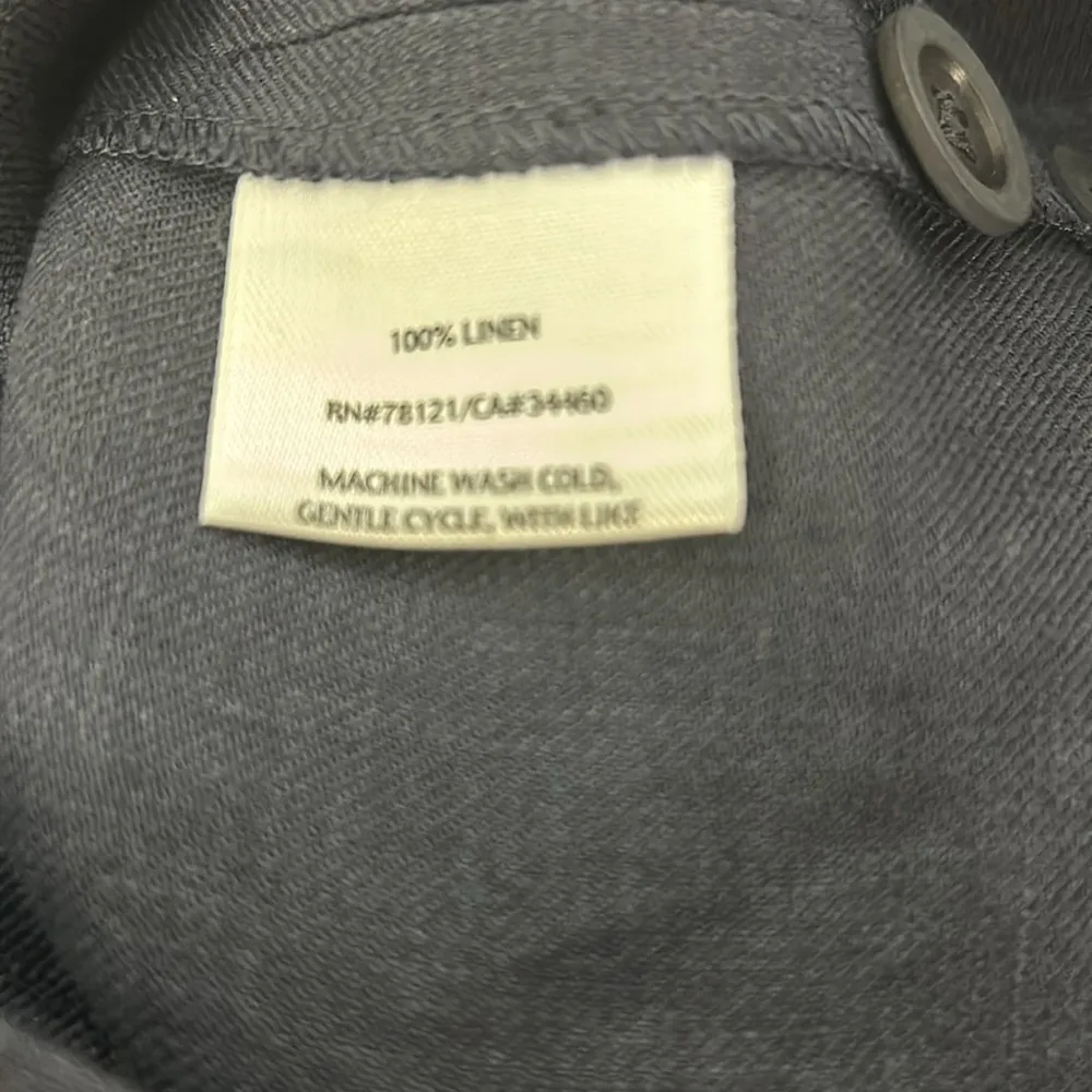 Eileen Fisher 100% Linen Navy Blue Wide Leg Pants Size Small EUC Linen Linen - Image 10
