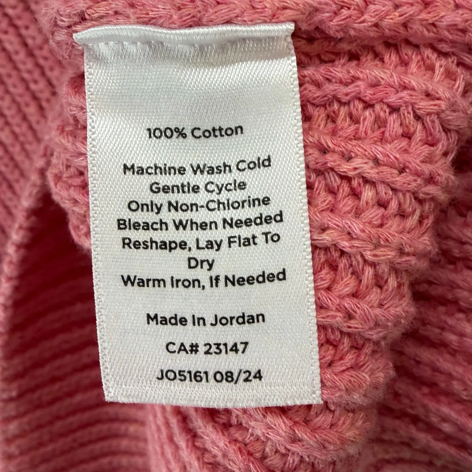 Talbots Shaker Stitch Cardigan Women L Pink Soft Cotton Knit Sweater Chunky Cozy - Image 14