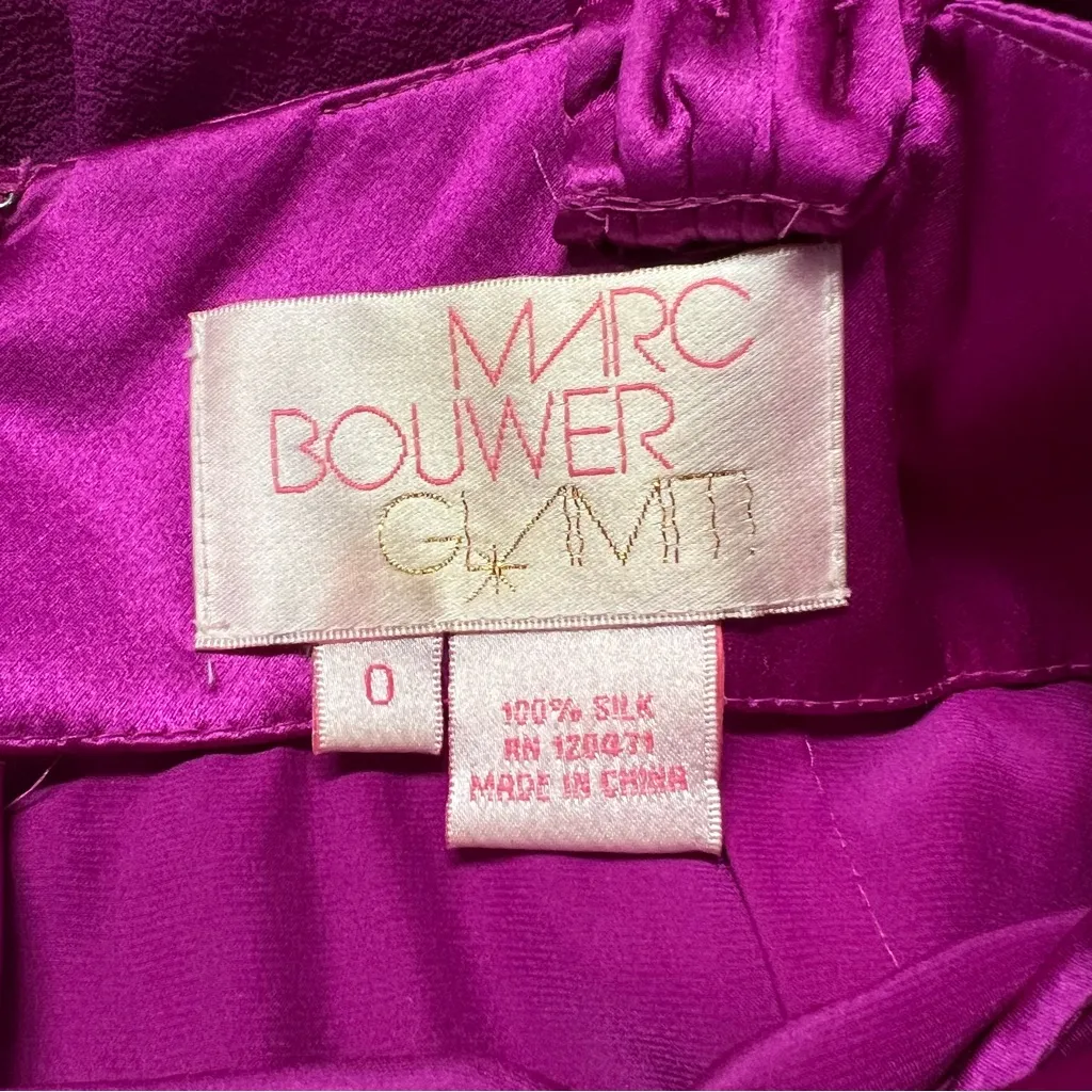 VTG Marc Bouwer Glamit! Silk Babydoll Cocktail Dress Size 0 Party Evening Prom Pink - Image 8