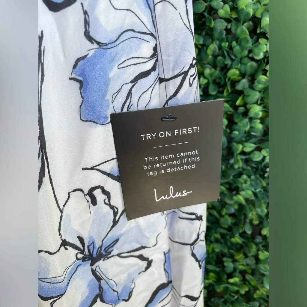 Lulus | True Masterpiece White Floral Print Satin Wide-Leg Jumpsuit - NWT - Image 13