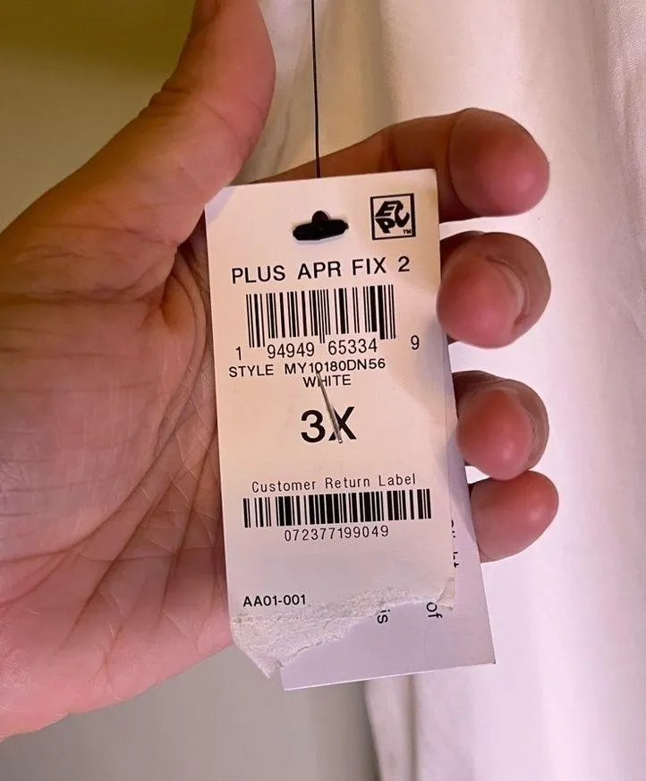 NWT And Now This Tie Shoulder Sleeveless Mini Dress White SZ 3X Minimalist - Image 7