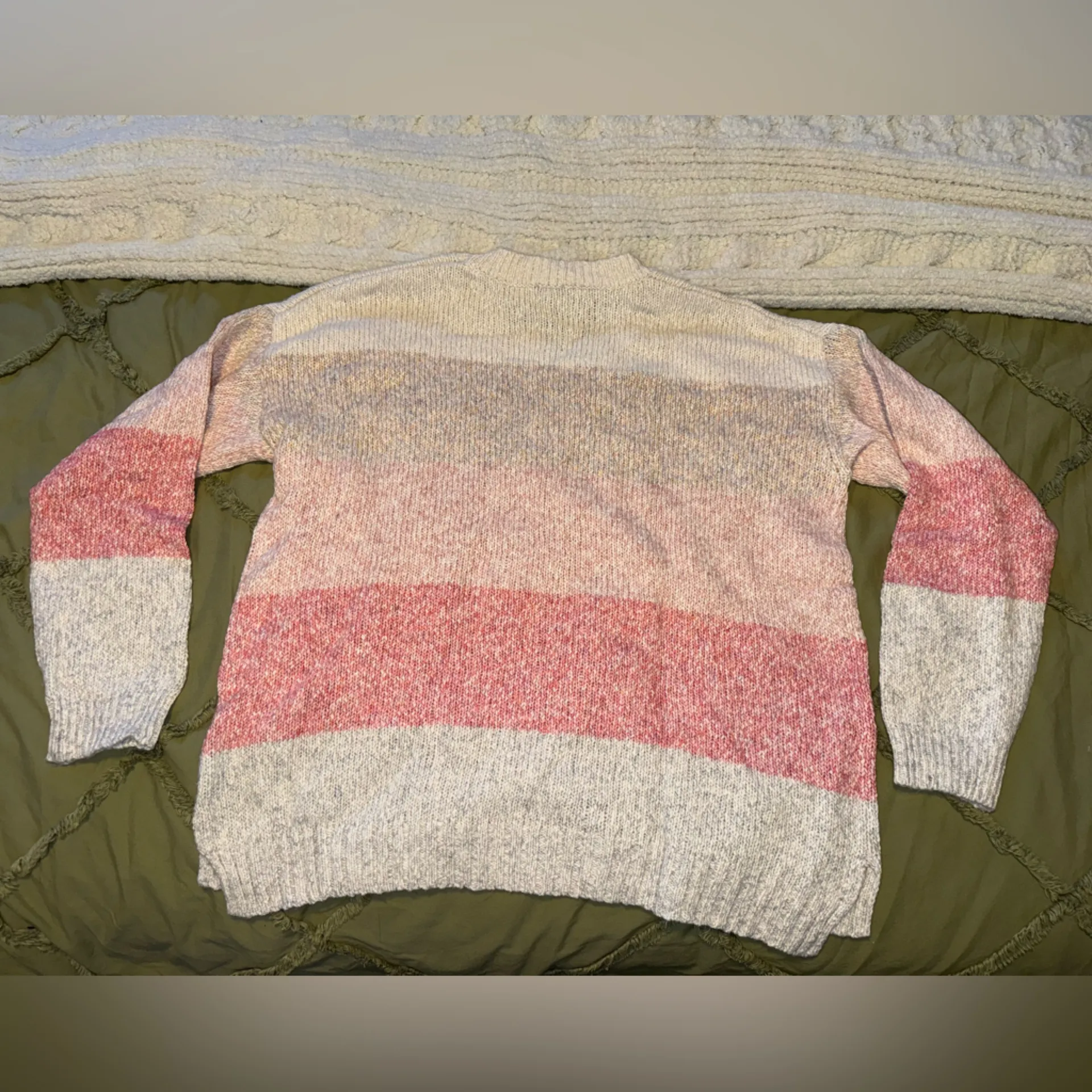 Splendid  Marled Colorblock Knit Crew Neck Pullover Sweater - Image 3