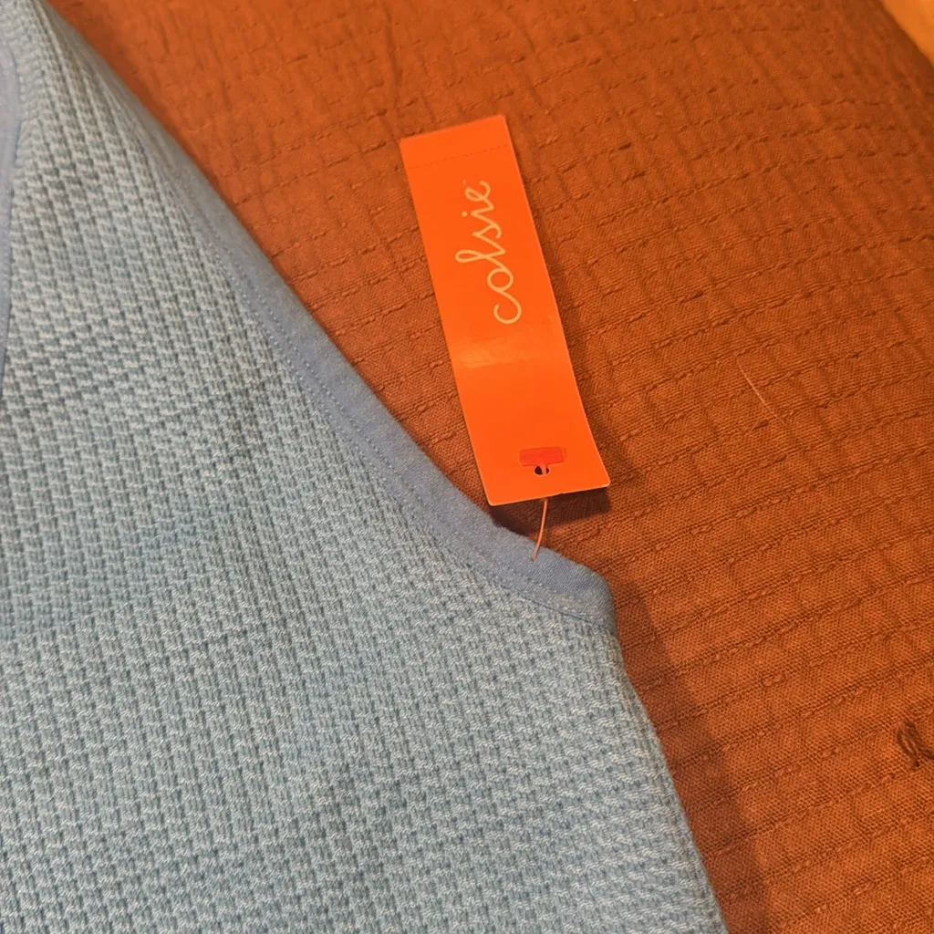 NWT COLSIE Waffle Seamless Romper blue XL - Image 8