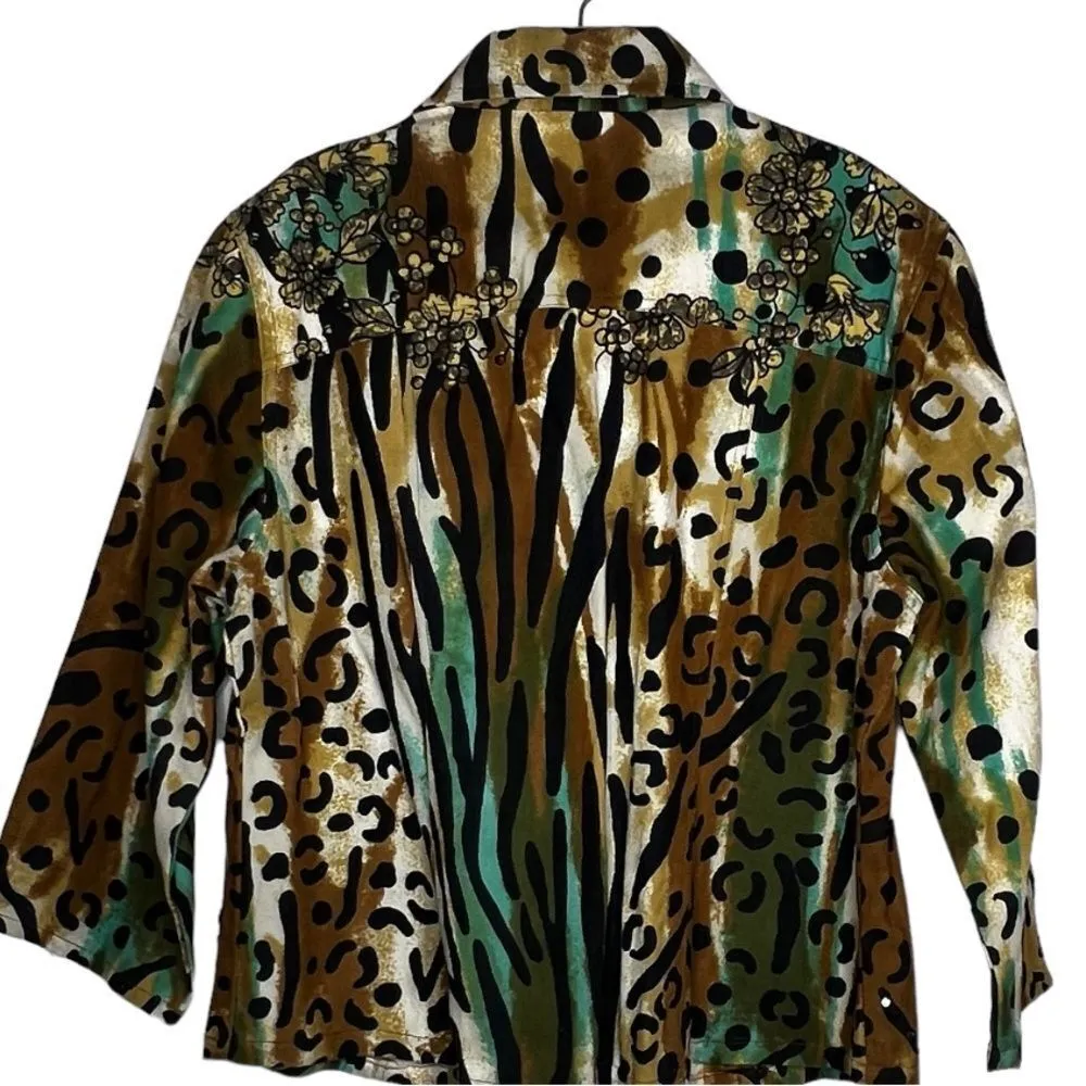 Vintage Candy Couture Jacket‎ Brown Size L - Image 4