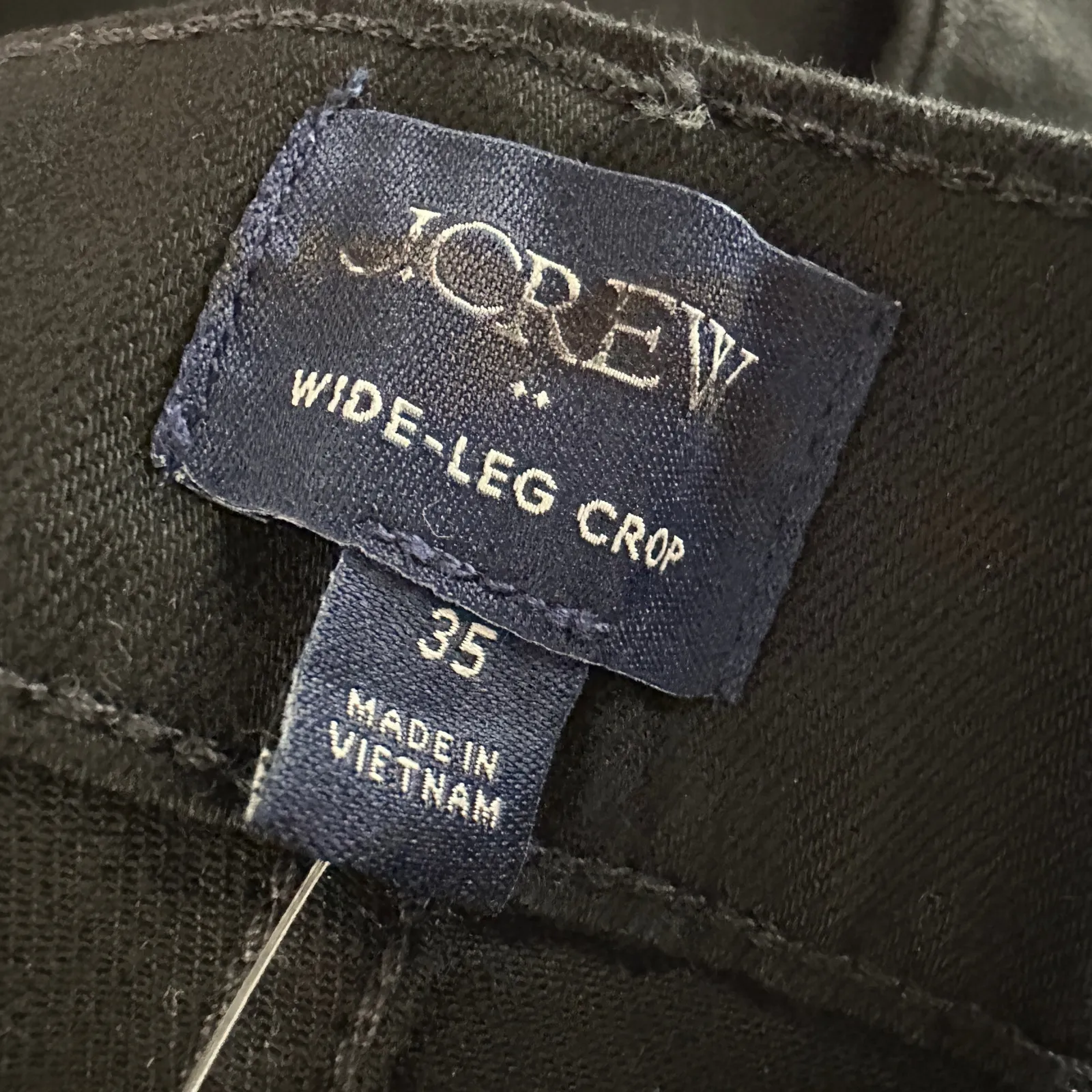 J.Crew Cropped Wide Leg Black Jean All Day Stretch High Rise Womens US 35 NWT - Image 8