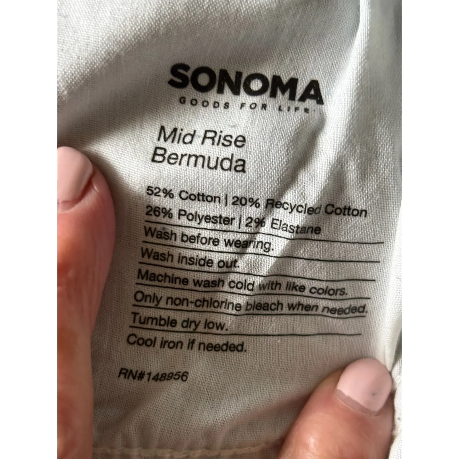 Sonoma Womens Blue Jean‎ Denim Cuffed Bermuda Shorts Mid Rise 22W - Image 3