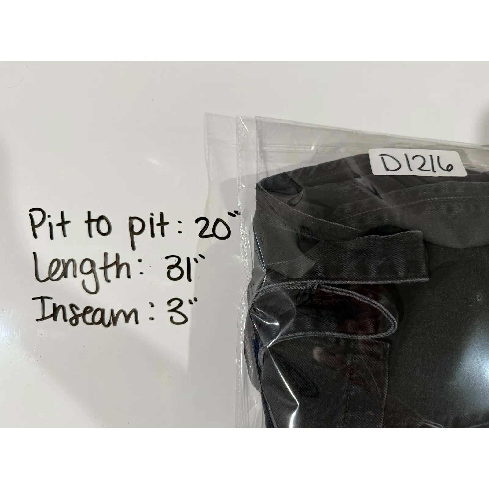 We The Free People High Roller Shortalls Sz M Denim Overalls Black Boho Grunge - Image 7