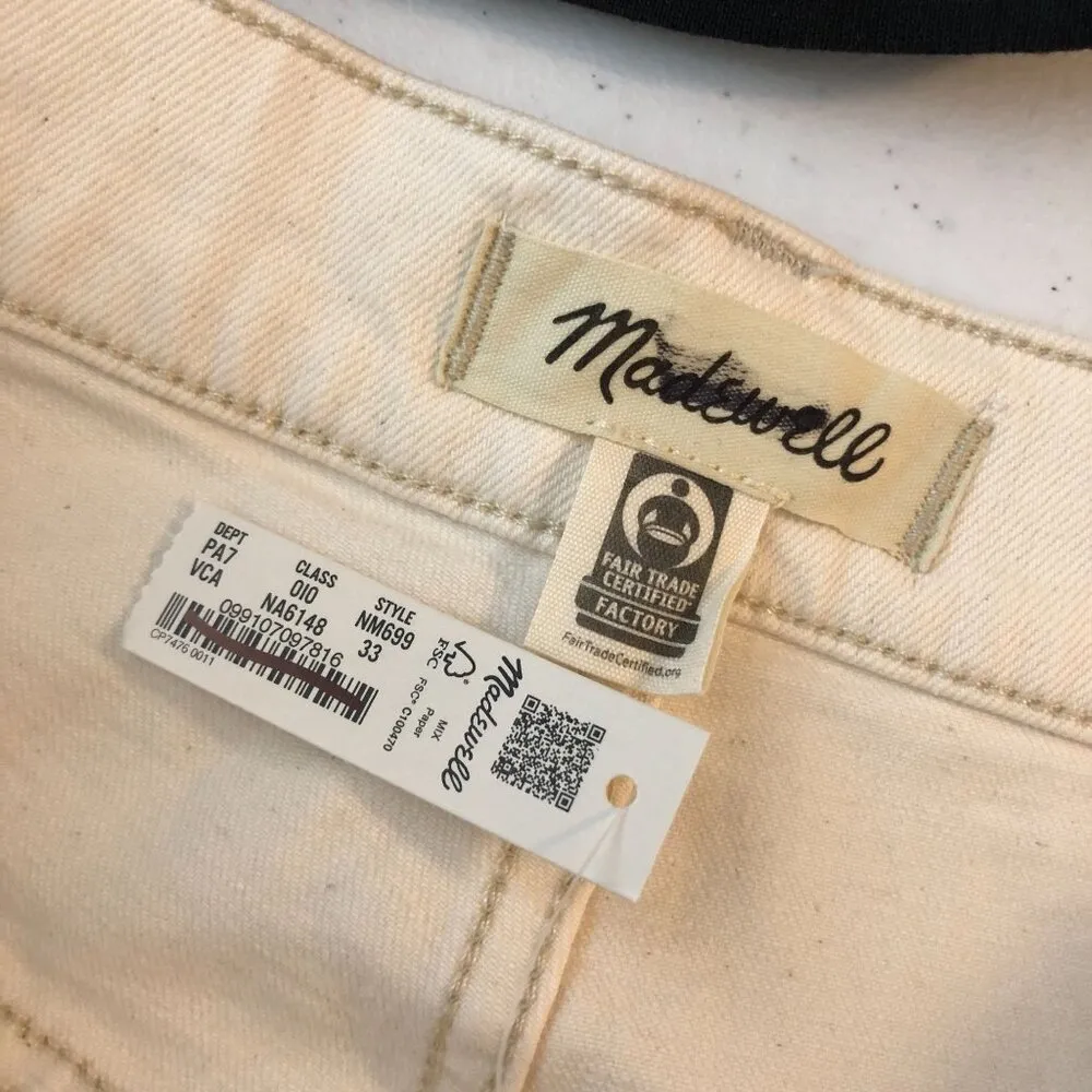 Madewell Womens The Perfect Vintage Wide-Leg Jean Vintage Canvas Ivory 33 - Image 6