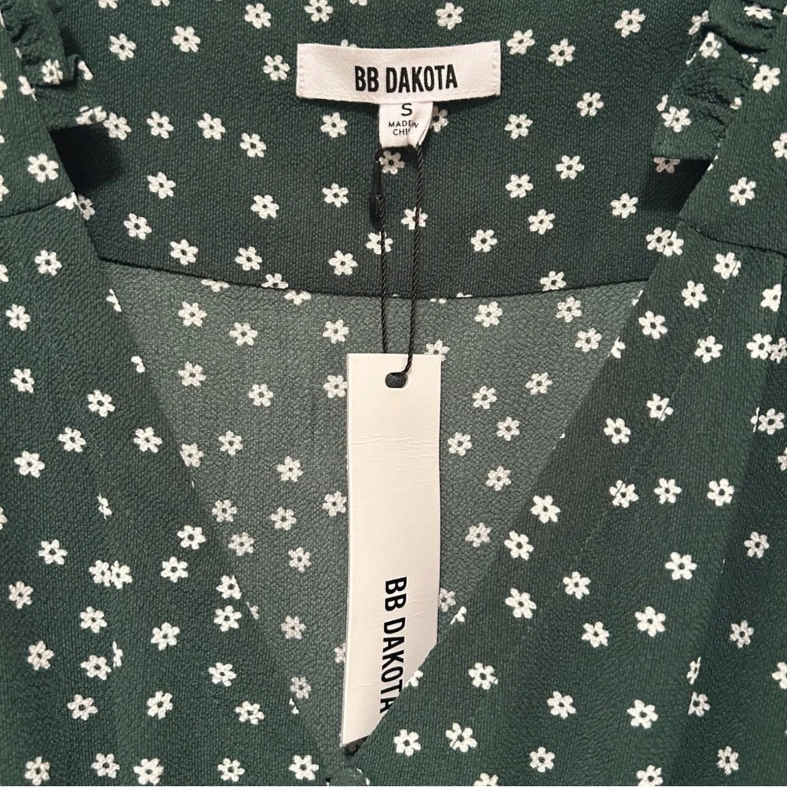 BB‎ Dakota Don't Call Me Ditsy Dress in Cypress Green Small NWT - Image 9