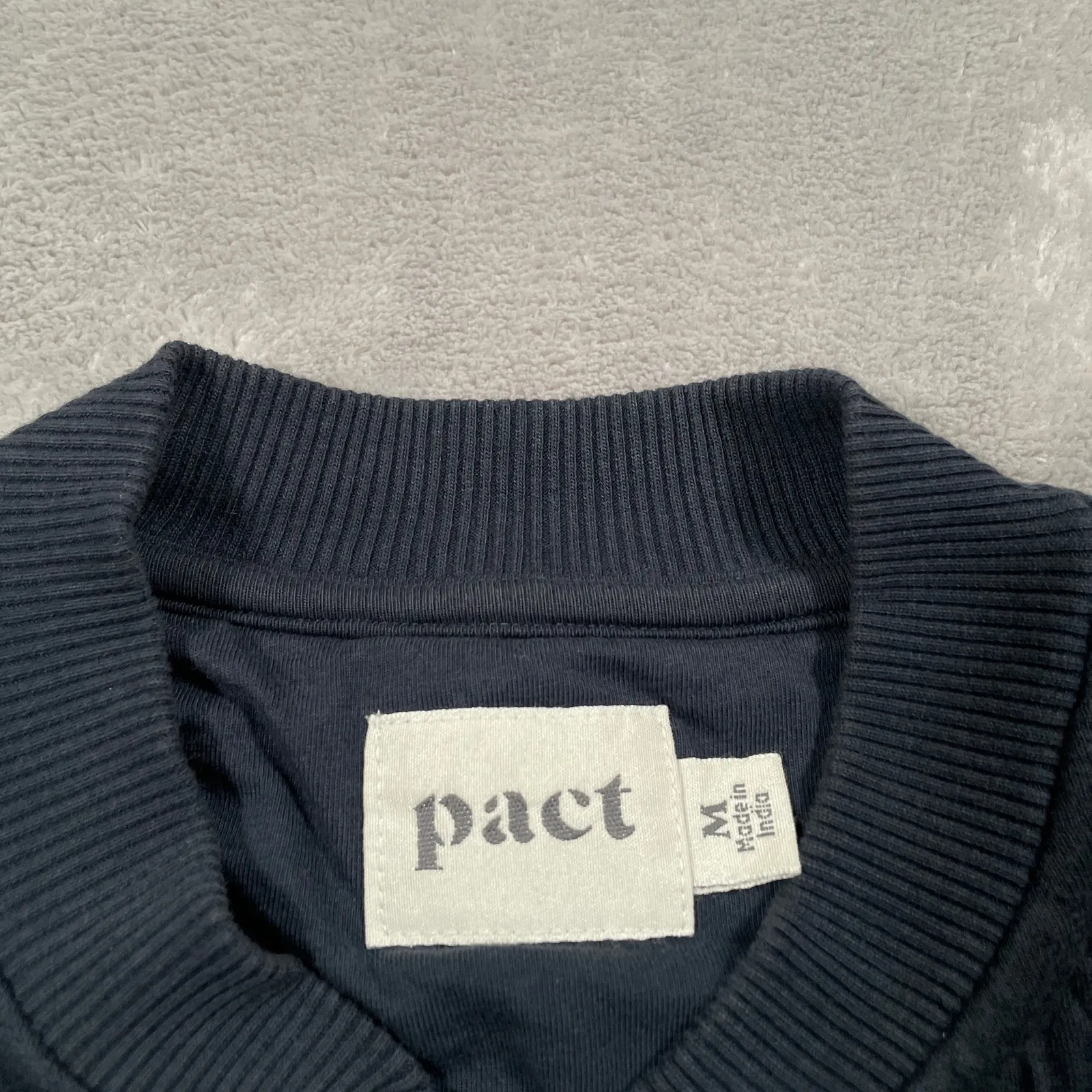 Pact Jacket Medium Blue Quilted Bomber Equestrian Preppy Classic Organic Capsule - Image 3