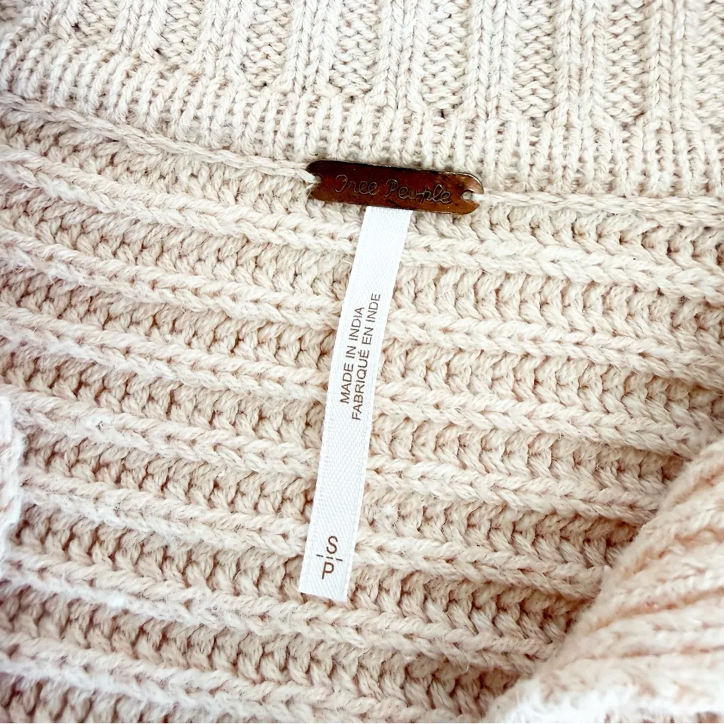 Free People Marlie Ribbed Pullover Sweater Collared Polo Oversized Dusty Pink - Image 11