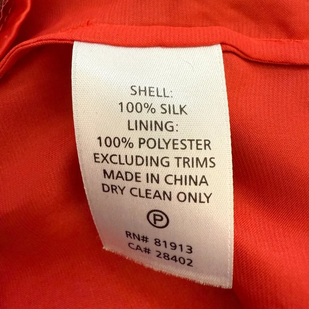 Frock! by Tracy Reese Silk Backless Mini Dress Women's 4 Red Black Embroidered - Image 13