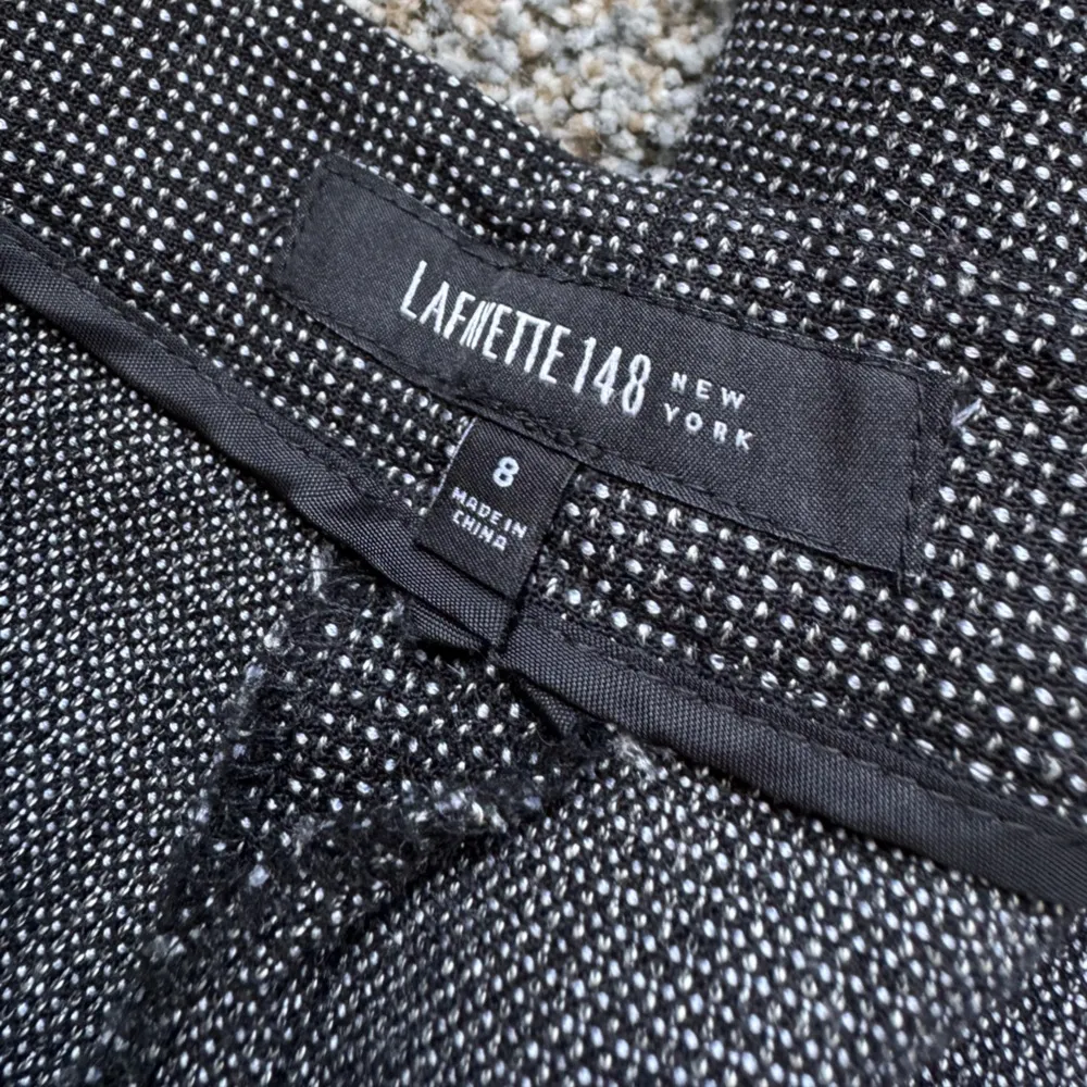 Lafayette 148 New York grey Wool silk Blend Trouser bleaker dress pants Gray Size 8 - Image 2