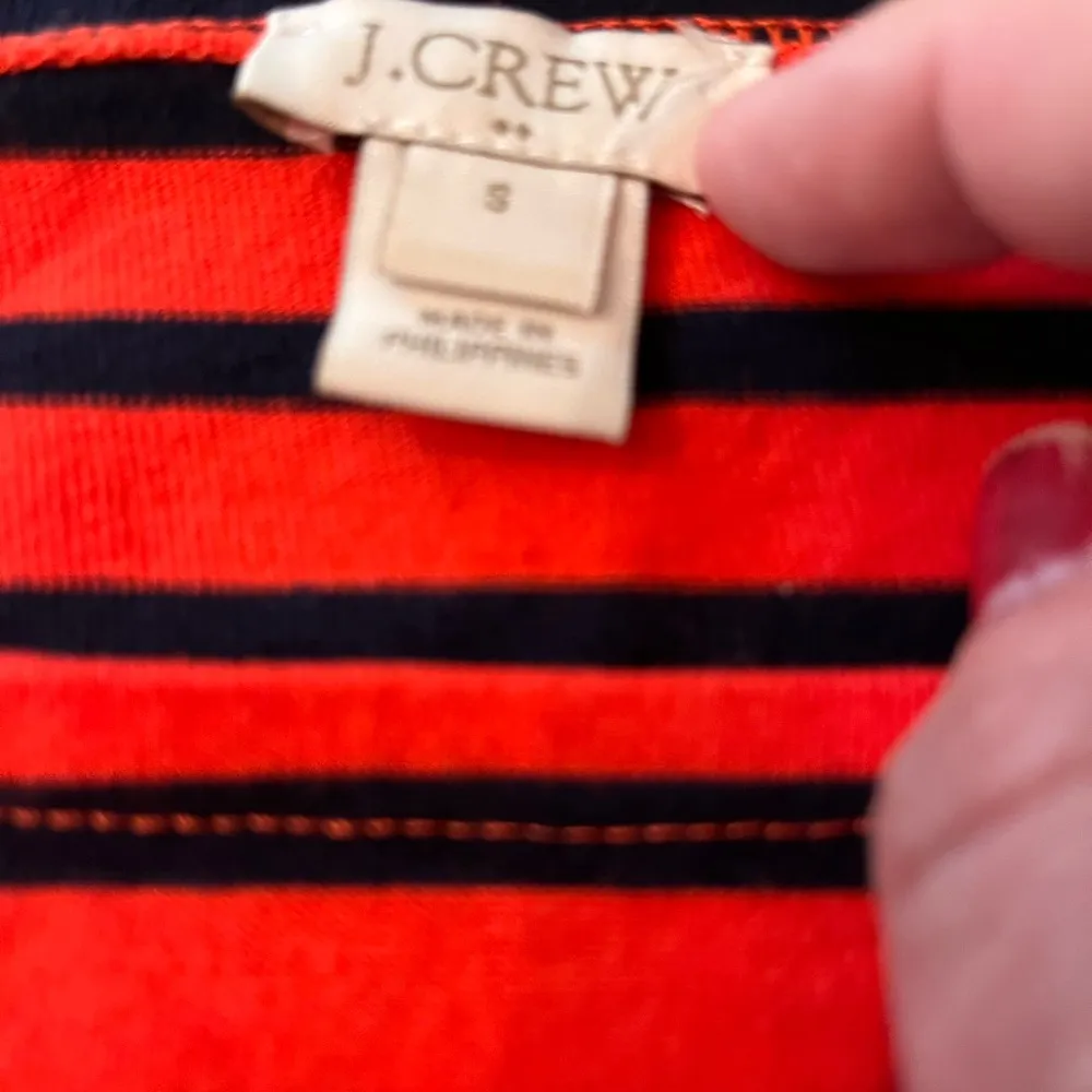 J Crew Boatneck Striped French Cuff Pull Over - Image 3